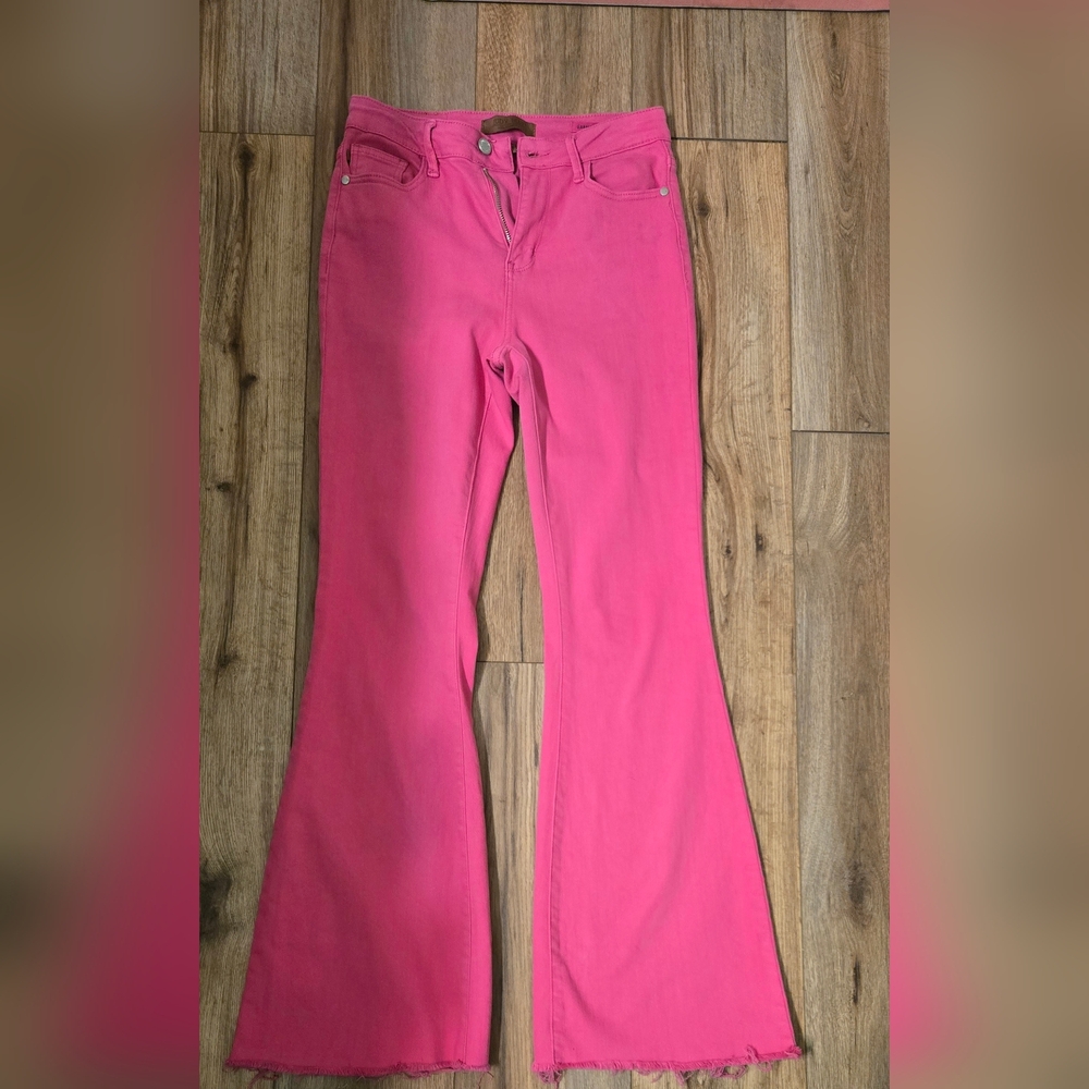 Judy Blue Pink Flare Jeans
